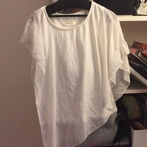 Asymmetrical sheer top